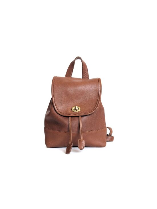 Vintage Coach Leather Daypack Backpack 9960, British tan